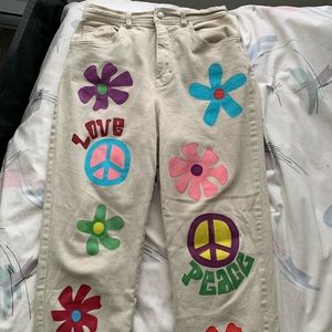 HAND PAINTED HIPPY PANTS